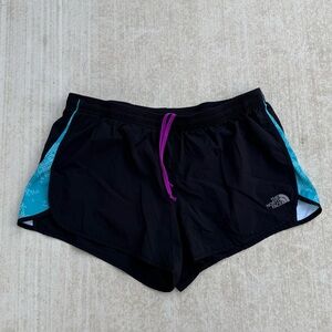 The North Face Black Running Shorts Women Medium Flight Series Lined Zip Pocket